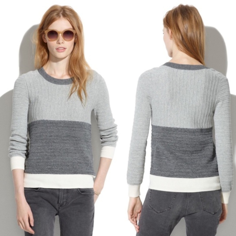 Madewell Ribbed Colorblock Sweater! - Picture 4 of 4
